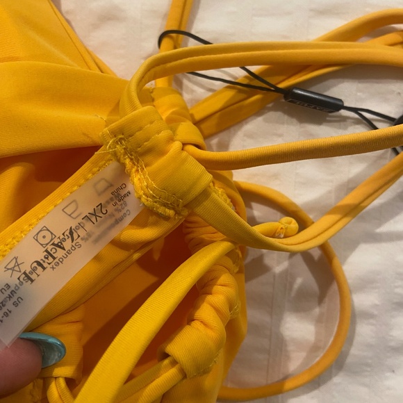 Zaful Yellow Bikini XL NWT - Picture 4 of 9